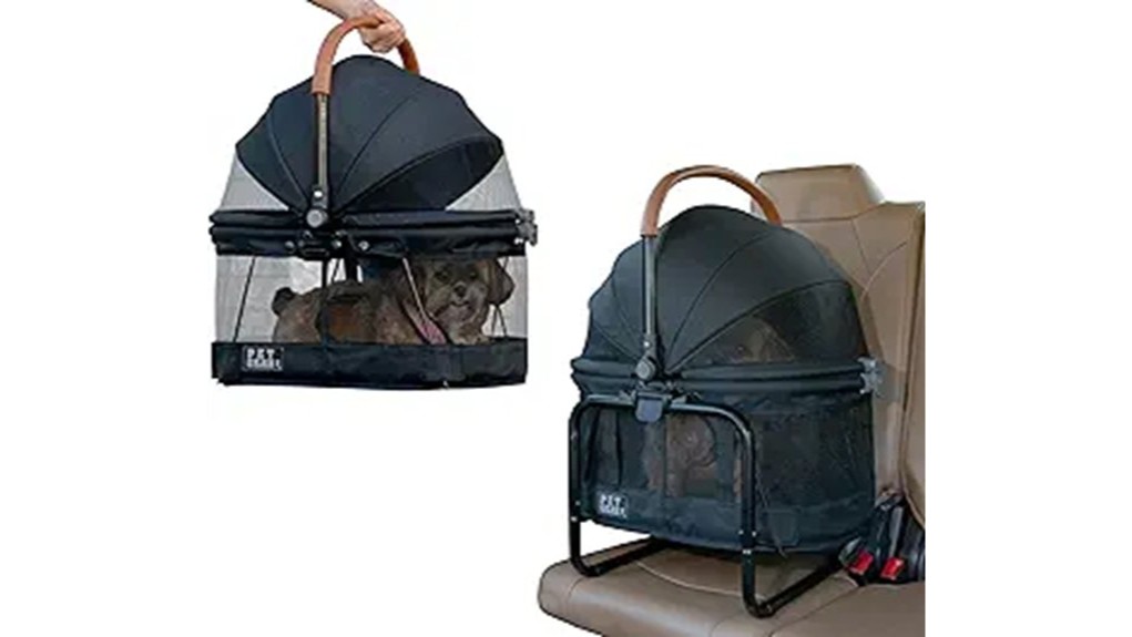 360 degree no zip pet stroller