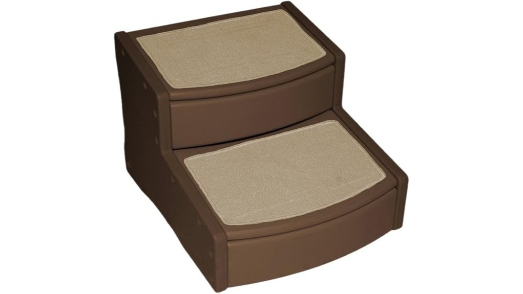 extra wide carpeted pet stairs