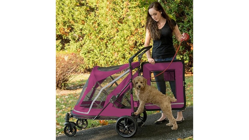 no zip safety pet stroller